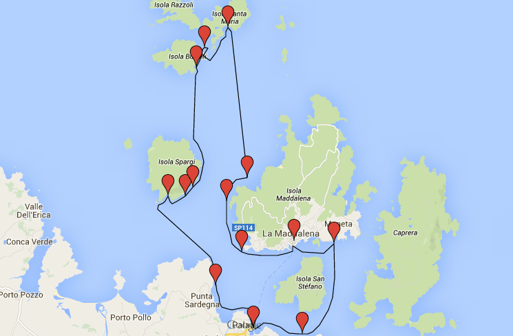 Resultado de imagen de mapa Travesìa en ferry palau - isla Maddalena.