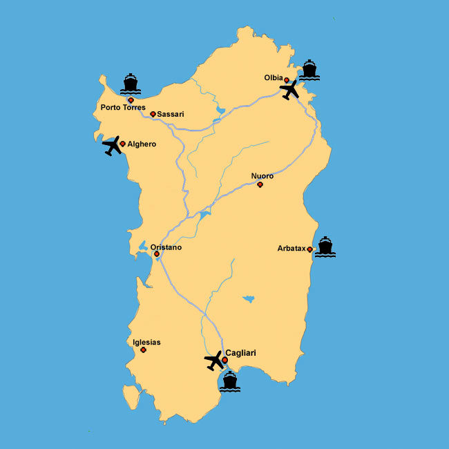 Aeropuertos de Cerdeña - Como llegar en avión