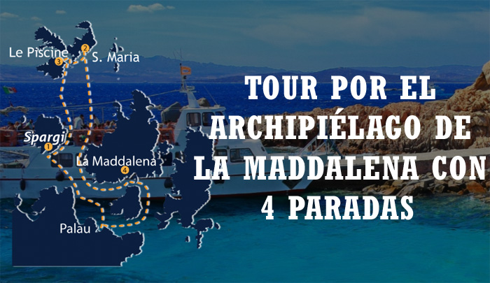 Paradas del Tour en barco por la Maddalena