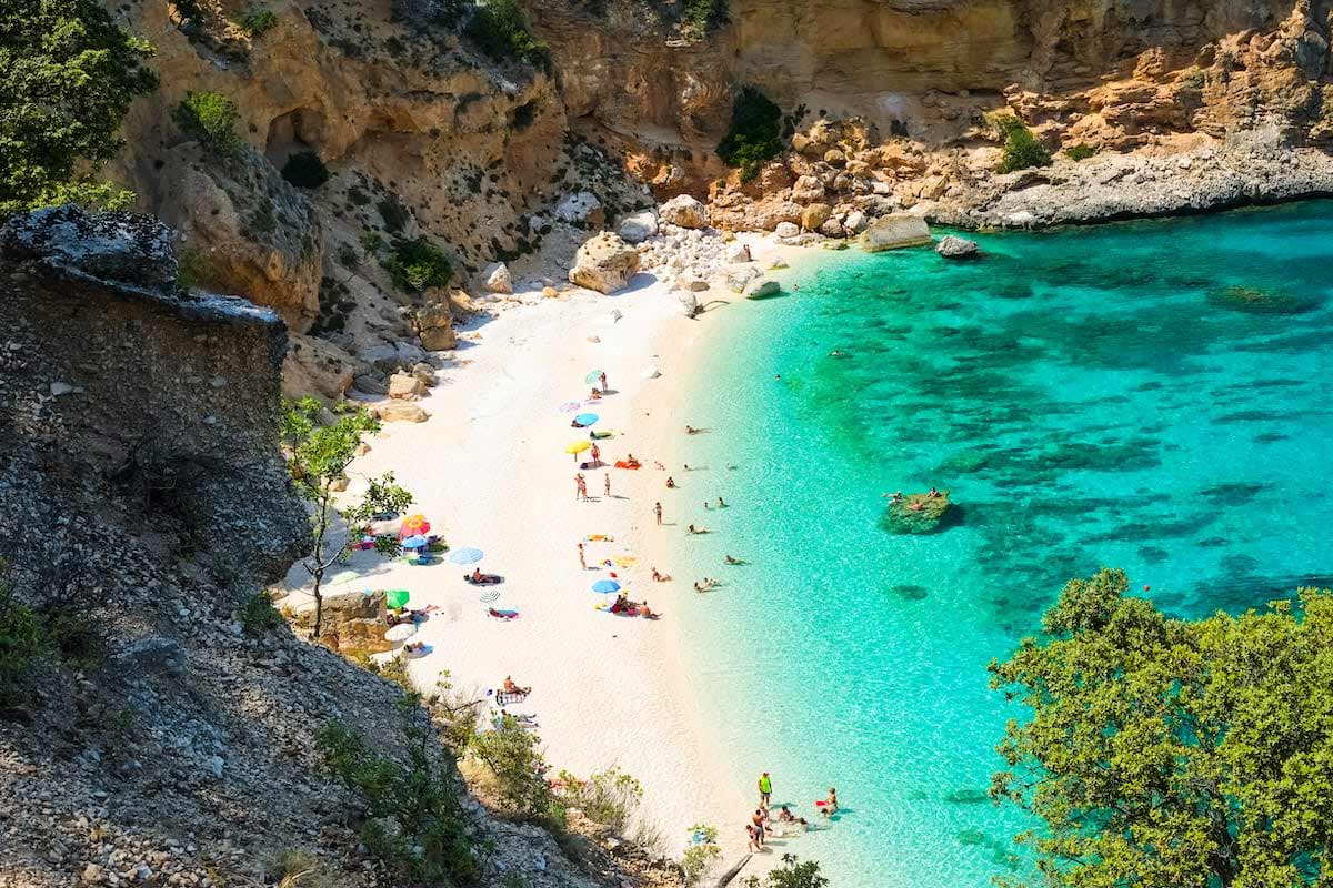 Cala Biriola en el golfo de Orosei