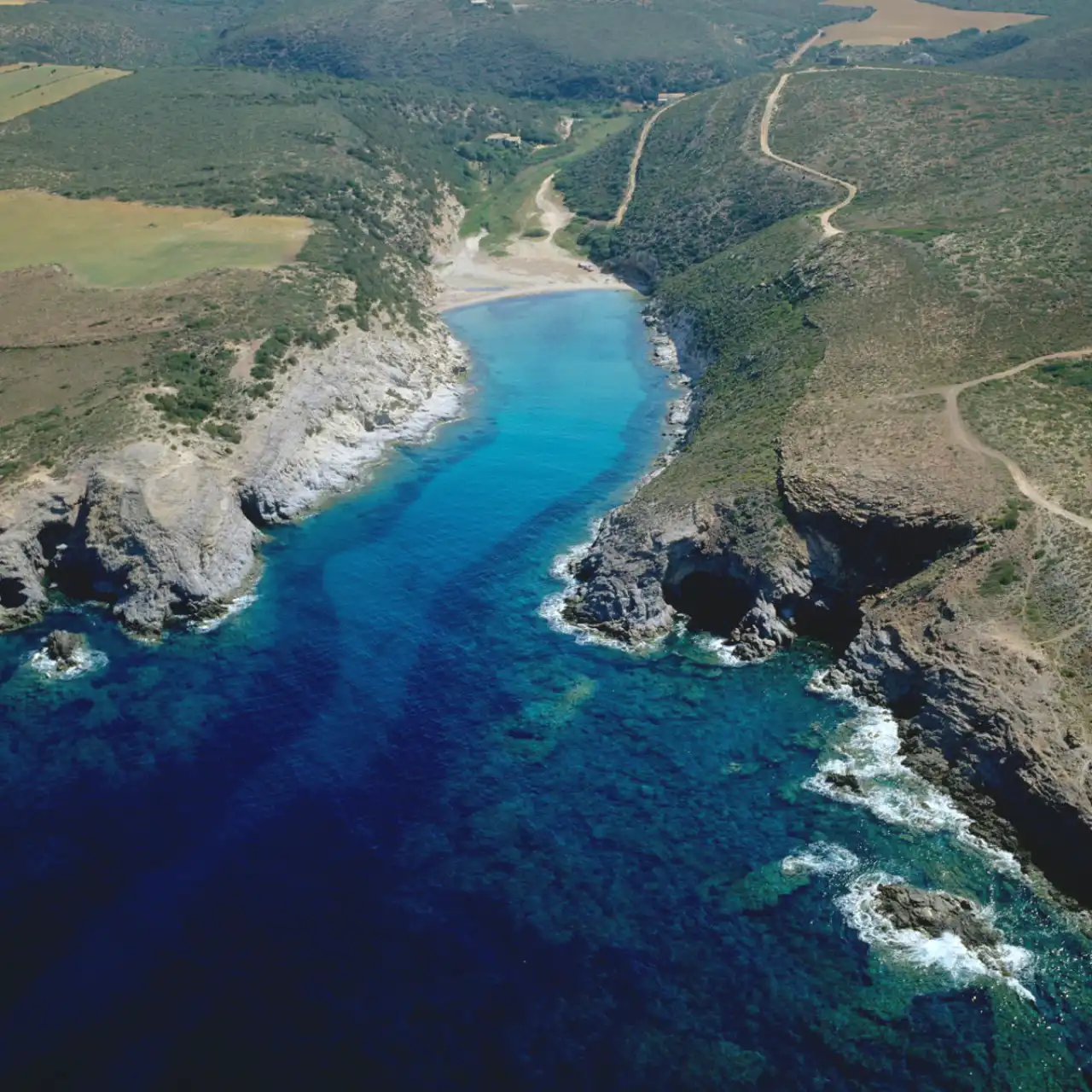 Cala Lunga en la isla de Sant'Antioco